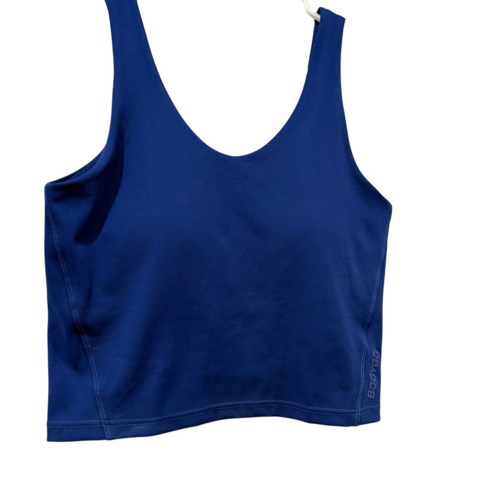 Bodygo Women's Deep Blue Longline Sports Bra- size M- supercompression
